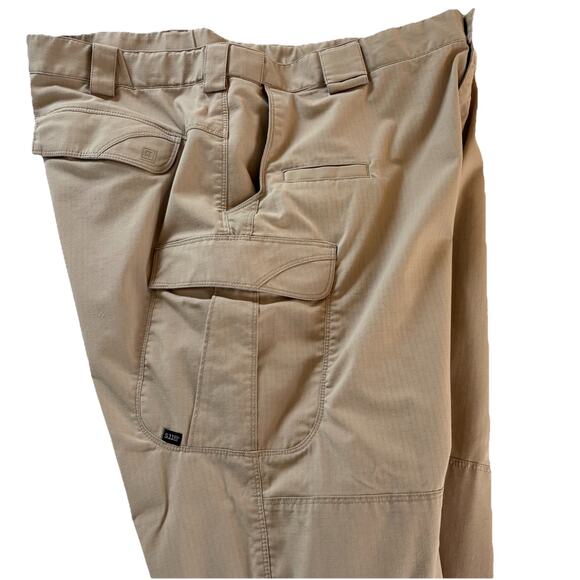 5.11 Tactical Stryke Pants Men’s 42x30 Khaki Ripstop Cargo Utility Work Outdoor - Picture 8 of 16